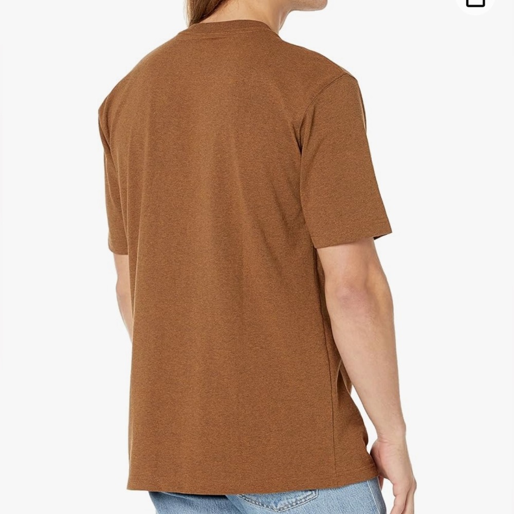 Carhartt Loose Fit Heavyweight Short-Sleeve Pocket T-Shirt Walnut SIZE L TALL - Picture 2 of 2